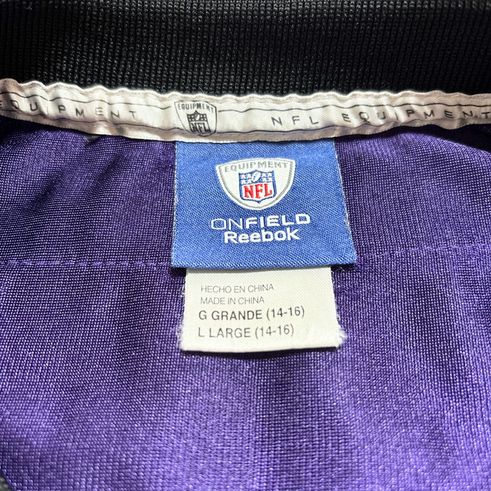 Reebok リーボック NFL Baltimore Ravens ボルチモア・レイブンズ フラッコ プリント ユニフォーム ゲームシャツ M USA古着