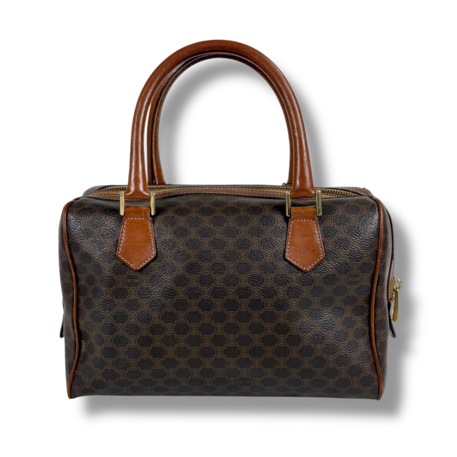 CELINE　ハンドバッグ　マカダム　トリオンフ　ミニボストン CELINE - CELINE オールドセリーヌ ミニボストン 25 マカダム