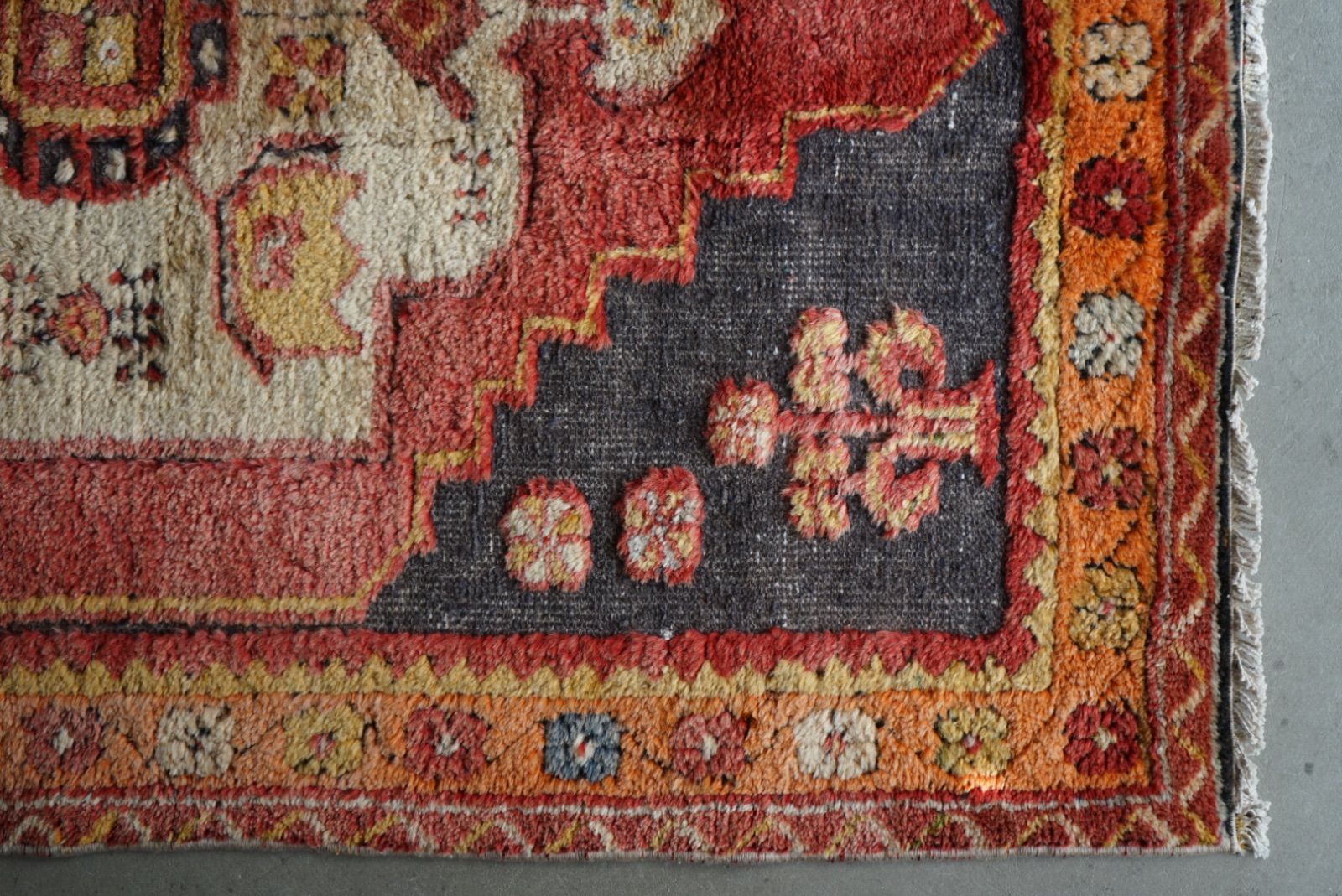 トルコ ラグ カーペット ヴィンテージラグ トルコ オリエンタル 1970年代 190 × 90 cm No