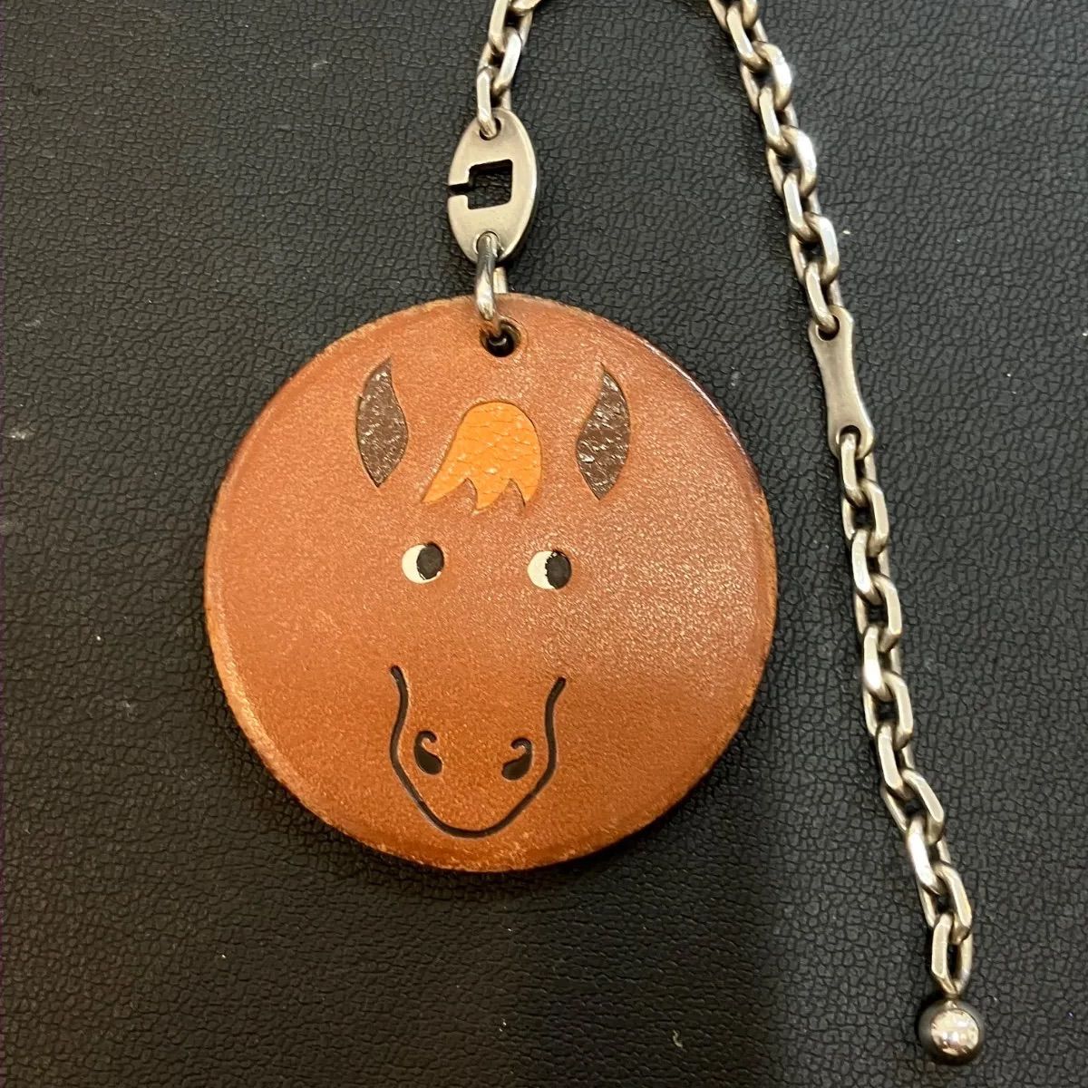 希少 美品 エルメス アニマルチャーム クマ 熊 キーリング