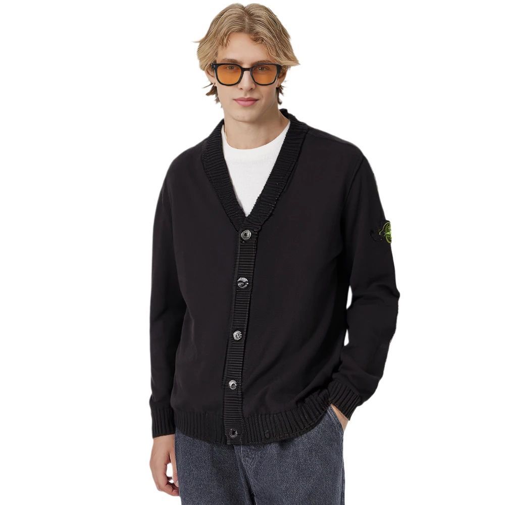 6 STONE ISLAND ストーンアイランド 7815549B0 V0073 ブラック Vネック