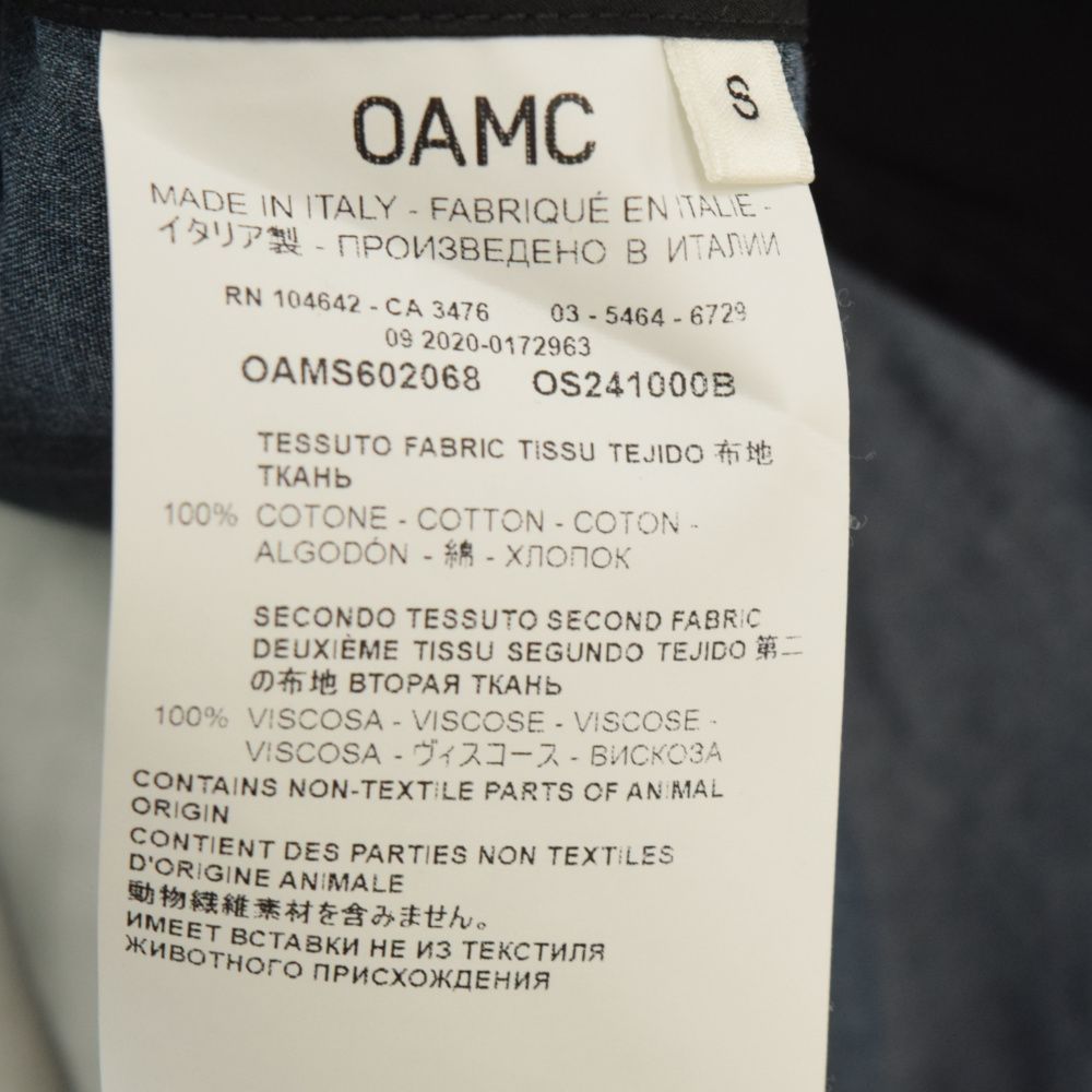 オーエーエムシー  OAMS602068 バックプリントオーバーサイズ長袖シャツ メンズ S