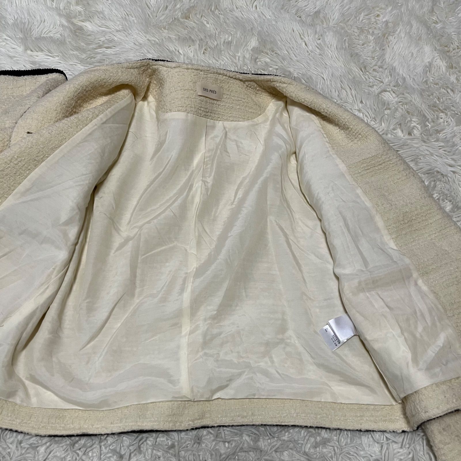 DES PRES デプレ ループヤーンドビー ノーカラージャケット