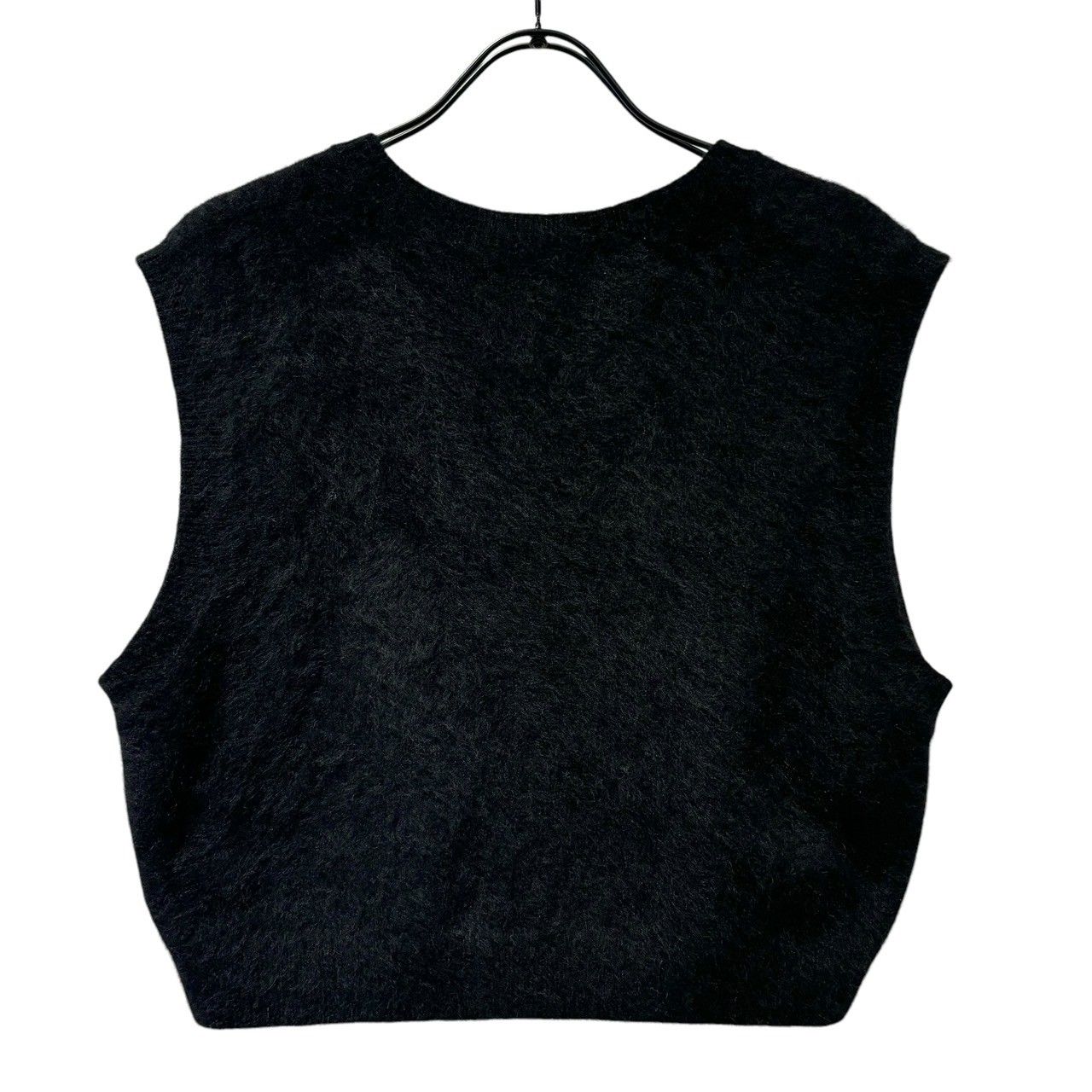 シルク 天竺 モックネック ベスト 袖なし トップス ニットトップス