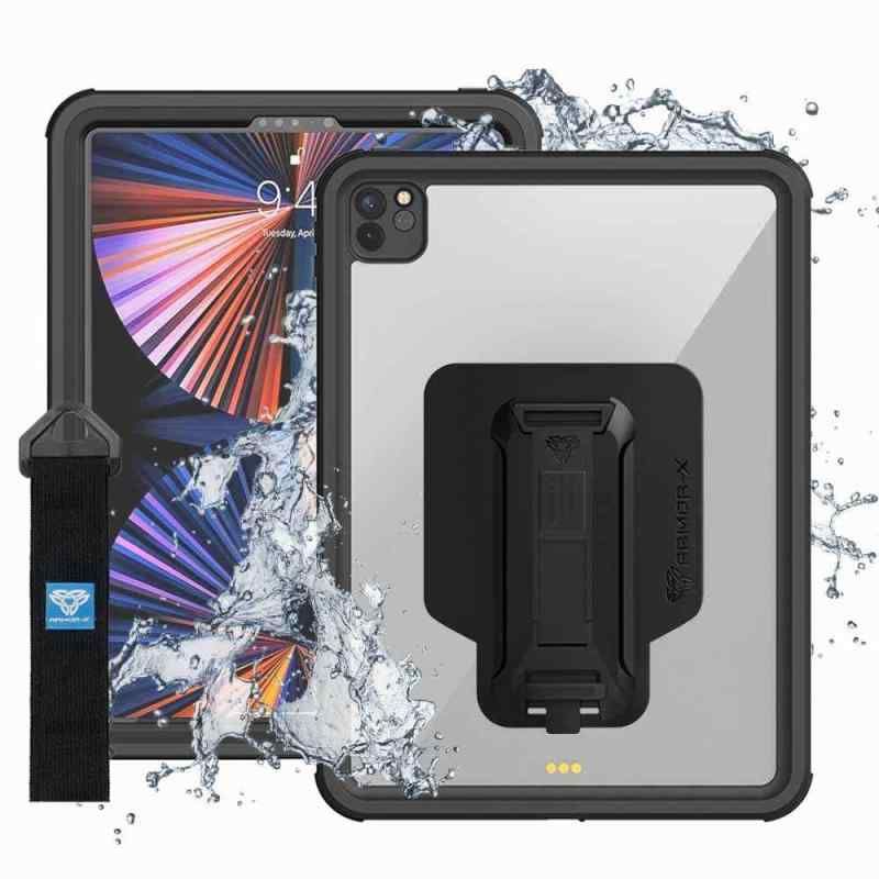 [ARMOR-X] 12.9-inch iPad Pro (6th/5th)用ケース IP68 Waterproof Case with Hand Strap ブラック MXS-A17S (Black