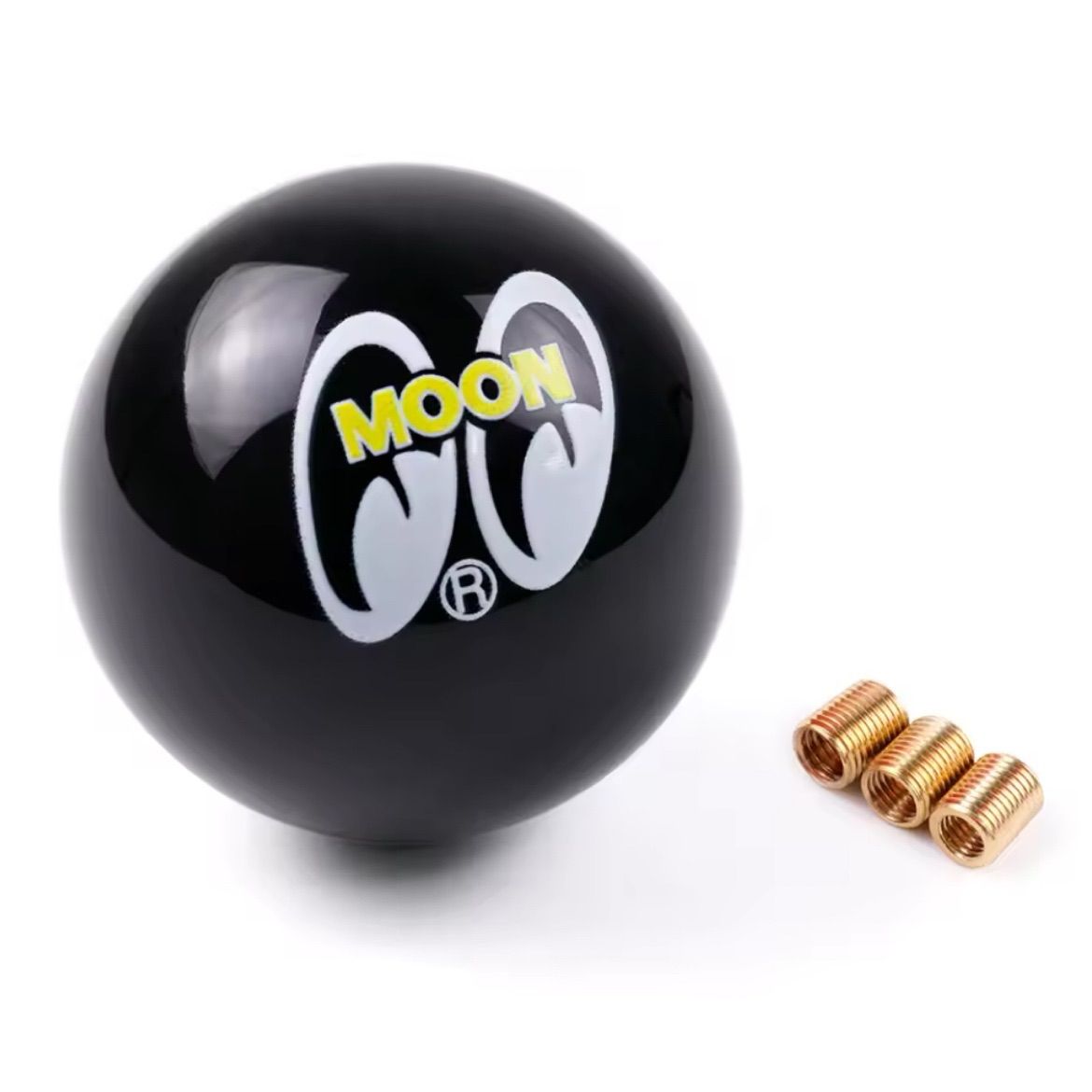 ブラック】黒 シフトノブ mooneyes ムーンアイズ 変換アダプター付属