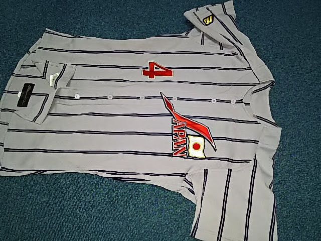ジャパン 4番 全刺繍 Ｌサイズ ミズノプロ 野球日本代表 JAPAN