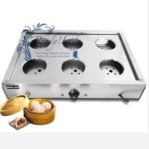 蒸しパンマシン 30-110℃温度制御 6穴電気蒸し食品加熱蒸し器 卓上蒸しポット 空焚きアラーム ホームセンタービュッフェレストラン