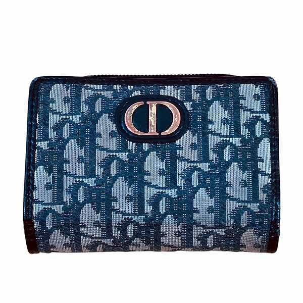 ディオール 2つ折り 財布 トロッター 革 キャンバス FR69 ディオール Dior トロッター キャンバス×レザー 2つ折り財布