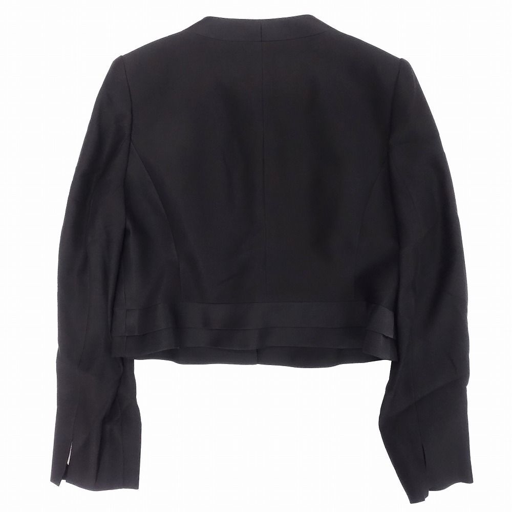 美品✨シルク100% クロエChloe フォーマルセットアップ　ノーカラー　黒 美品✨シルク100% クロエChloe フォーマルセットアップ ノー