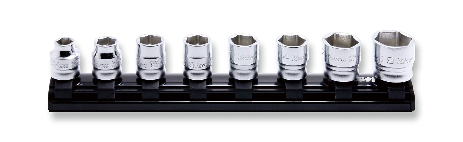 9.5mm サイズ 8 10 11 12 13 14 17 19_Style 8ヶ組 山下工業研究所 コーケン Z-EAL 3|8 9.5mm SQ. 6角ソケットレールセット 8ヶ組 RS3400MZ|8