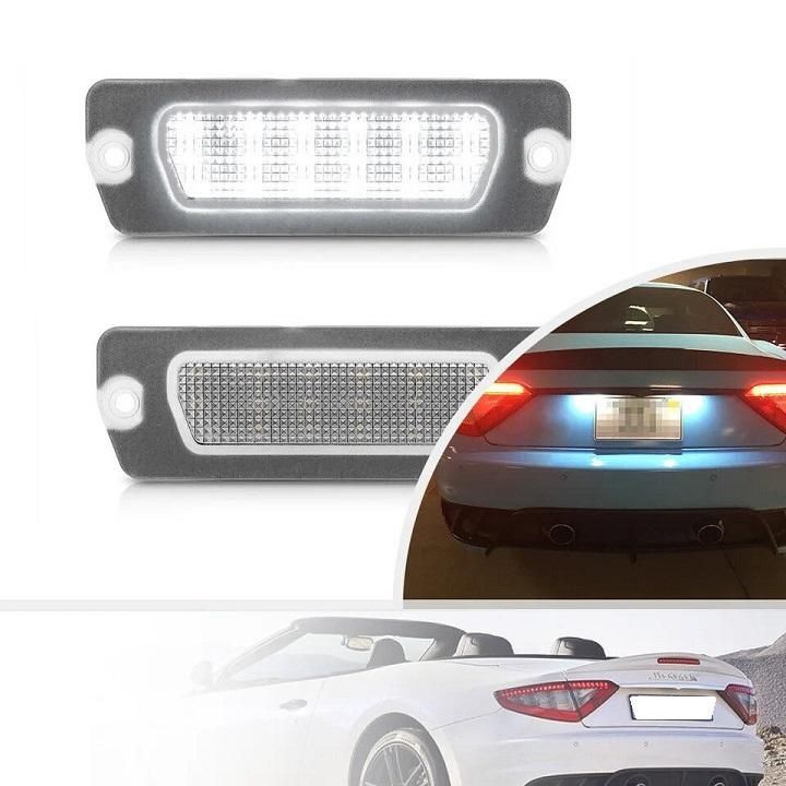 激白光 ! 交換式 ! LED ナンバー灯 ライセンス ランプ マセラティ グランカブリオ ベースグレード スポーツ MC フェンディ センテニアルSPED