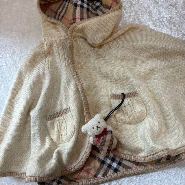 バーバリー 新生児～ BURBERRY LONDON 豪華リバーシブルベビーポンチョ 