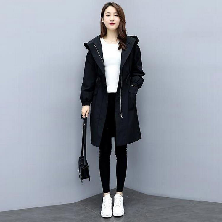ロングコート フード付き