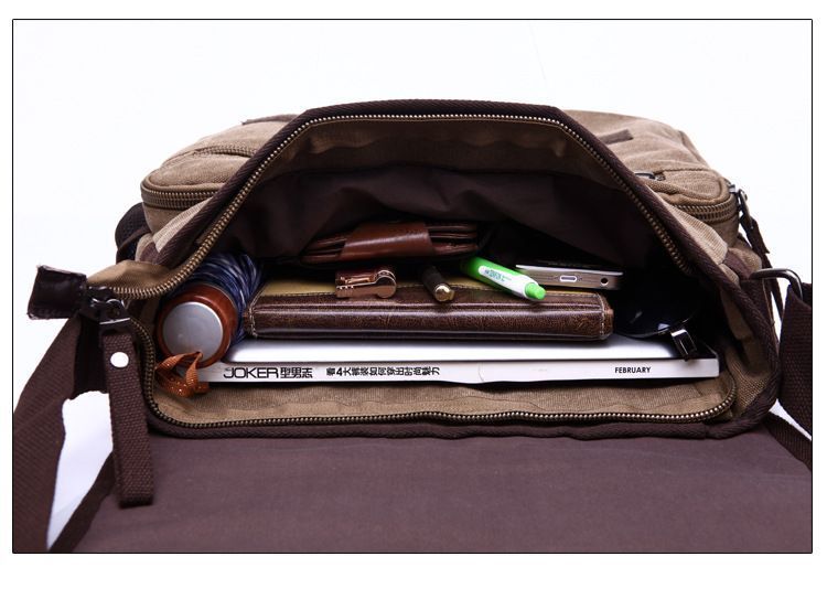 メッセンジャーバッグ キャンパス 大きめ 鞄 メンズ 斜めがけ ビジネス