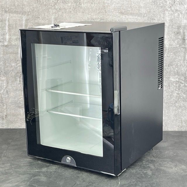 熱電式クーラー 動作保証 BC-40BF ガラスドア ミニ冷蔵庫 ミニバー ブラック 約40×42×58cm 094065|23180