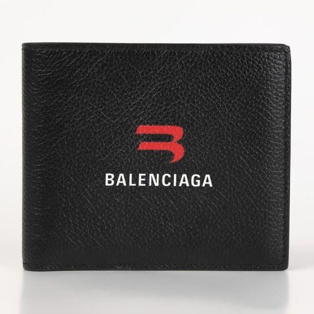 バレンシアガ BALENCIAGA 二つ折り財布 メンズ ブラック 黒