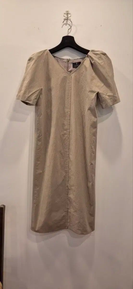 LANVIN ランバン ベージュ 色 シャカシャカ素材 ワンピース