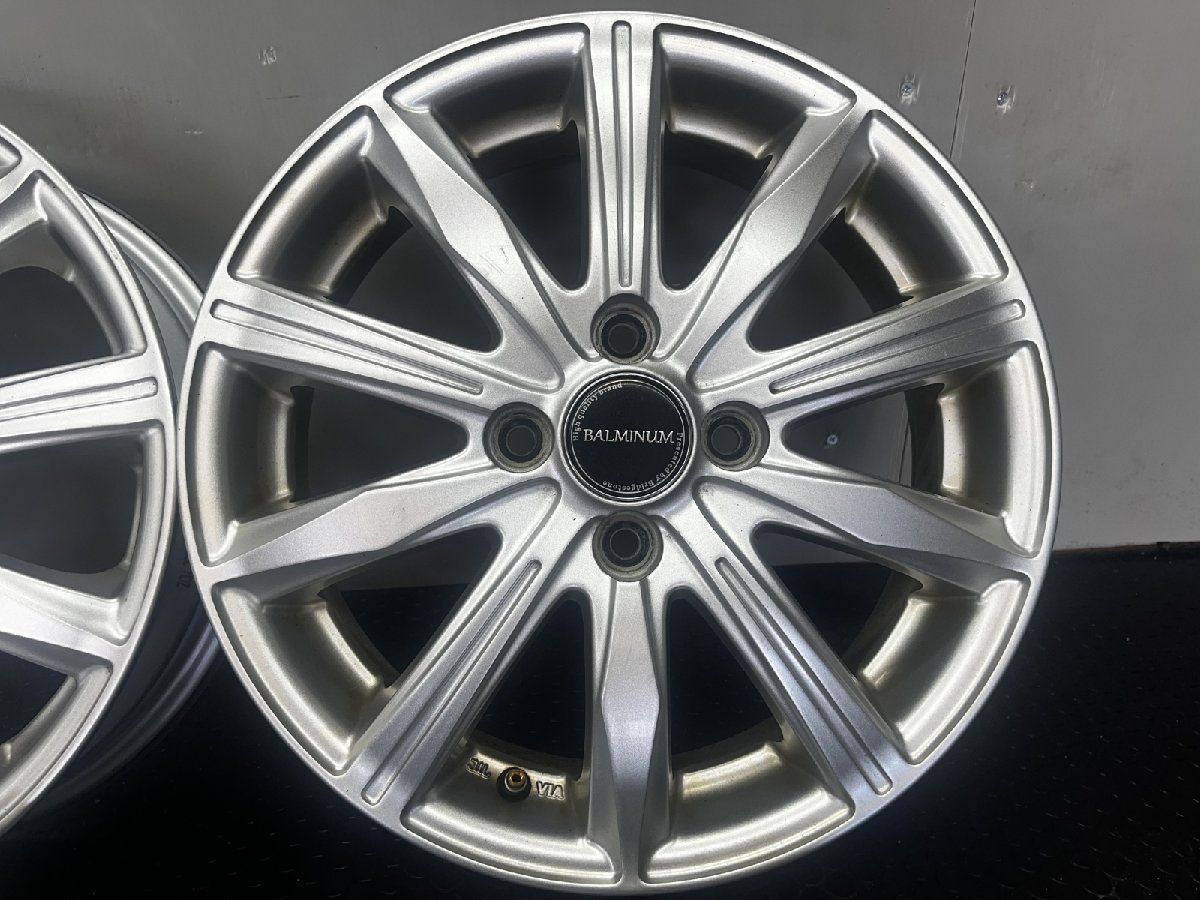 BS BRIDGESTONE BALMINUM バルミナ 社外ホイール 15インチ 4本 4.5J4HPCD100 48 ワゴンR タント スペーシア ムーヴ等 SHH017