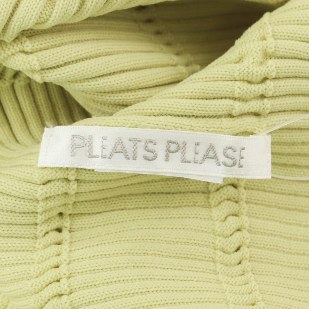 【中古】プリーツプリーズ PLEATS PLEASE ポリエステル系 プリーツ ニットベスト ピスタチオグリーン【サイズ表記なし（L位）】【レディース】 中古】プリーツプリーズ PLEATS PLEASE ポリエステル系 プリーツ