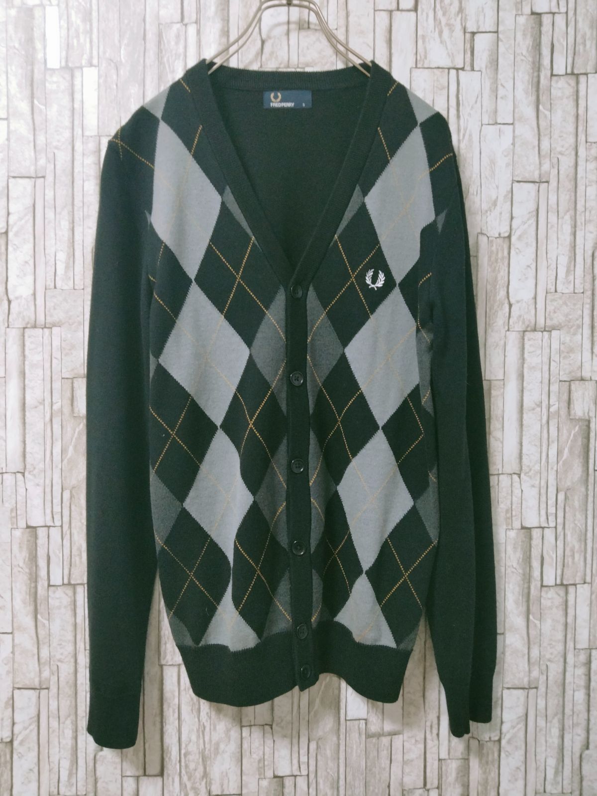 FRED PERRY フレッドペリー アーガイル柄 カーディガン サイズS - メルカリ 