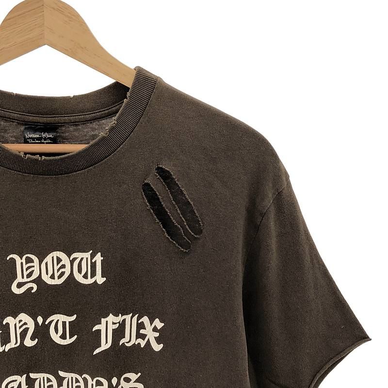 ナンバーナイン 04AW GIVE期 ダメージ加工 反戦メッセージTシャツ NUMBER NINE / ナンバーナイン​ | 04AW GIVE期 ダメージ加工