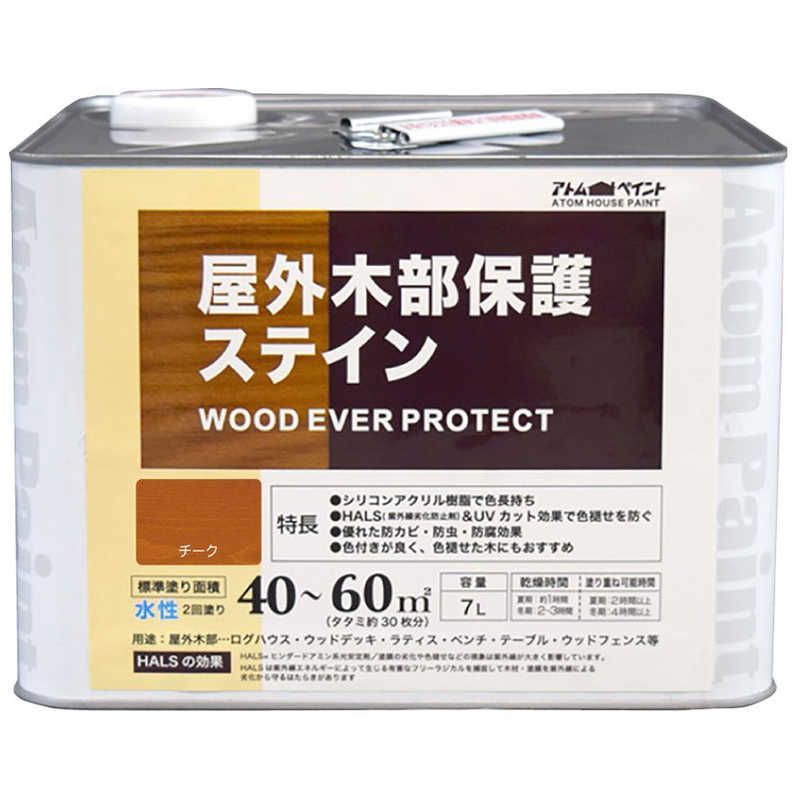 送料無料 ♥ 未開梱 アトムサポート アトム ウッドエバープロテクト 7L チーク 9050934