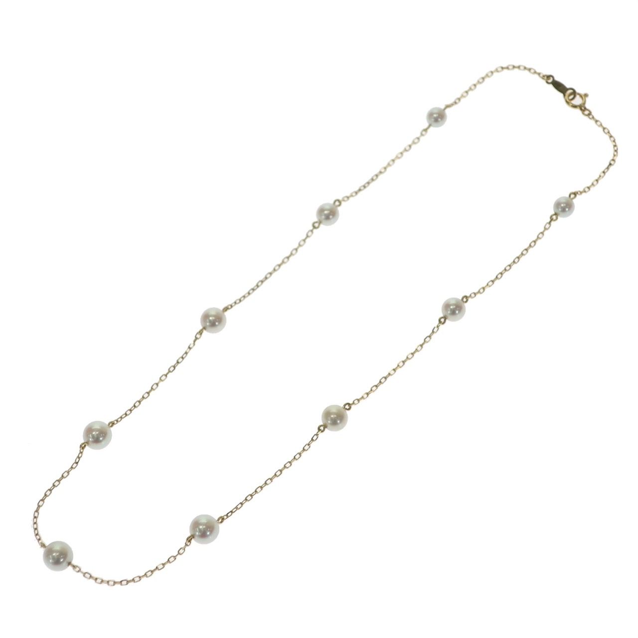 未使用品】MIKIMOTO ミキモト パールネックレス K18YG 750 18金