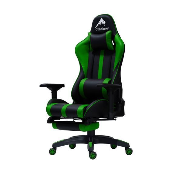 ルセル V3 オットマン付 チェア グリーン GN 組立式 代引不可