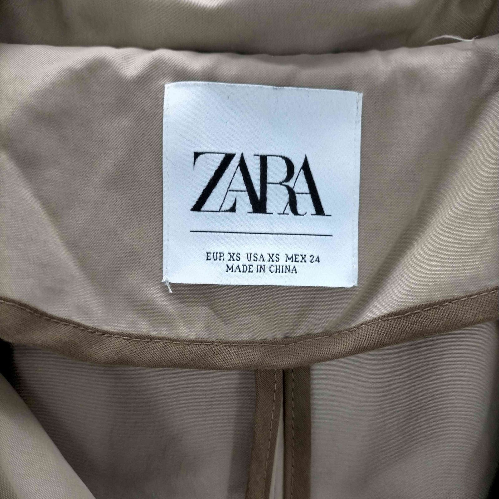 ザラ ZARA ポケットオーバサイズ トレンチコート レディース