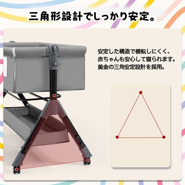 リラックス 添い寝 ベビーベッド 添い寝ベッド ベビーサークル キャスター付き 通気性 高さ調整 折りたたみ プレイヤード お昼寝マット 洗濯 新生児 子供