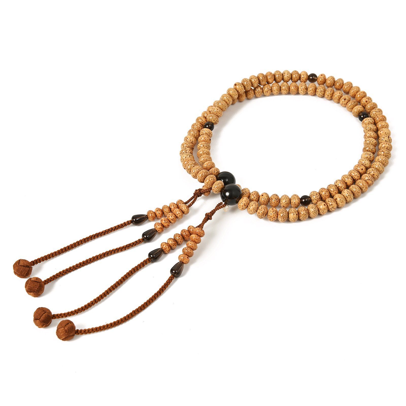 念珠 数珠 真言宗 ≪星月菩提樹≫ 尺二 利久梵天 桐箱入り 瑪瑙＋金