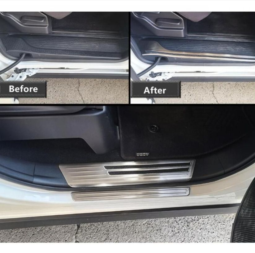 トヨタ ノア90系 ヴォクシー 90系 用 サイドステップガード ドアスカッフプレート 内装ガーニッシュ ドレスアップ 6P 2色可選 FFCRYSTALESIA_COM