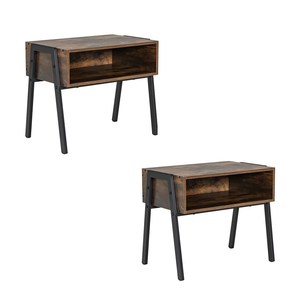 BestBuy ナイトテーブル ネストテーブル サイドテーブル 2個セット 幅54×奥行35×高さ46cm 組み合わせる リビングテーブル ローテーブル コーヒーテーブル センターテーブル ベッドテーブル カ