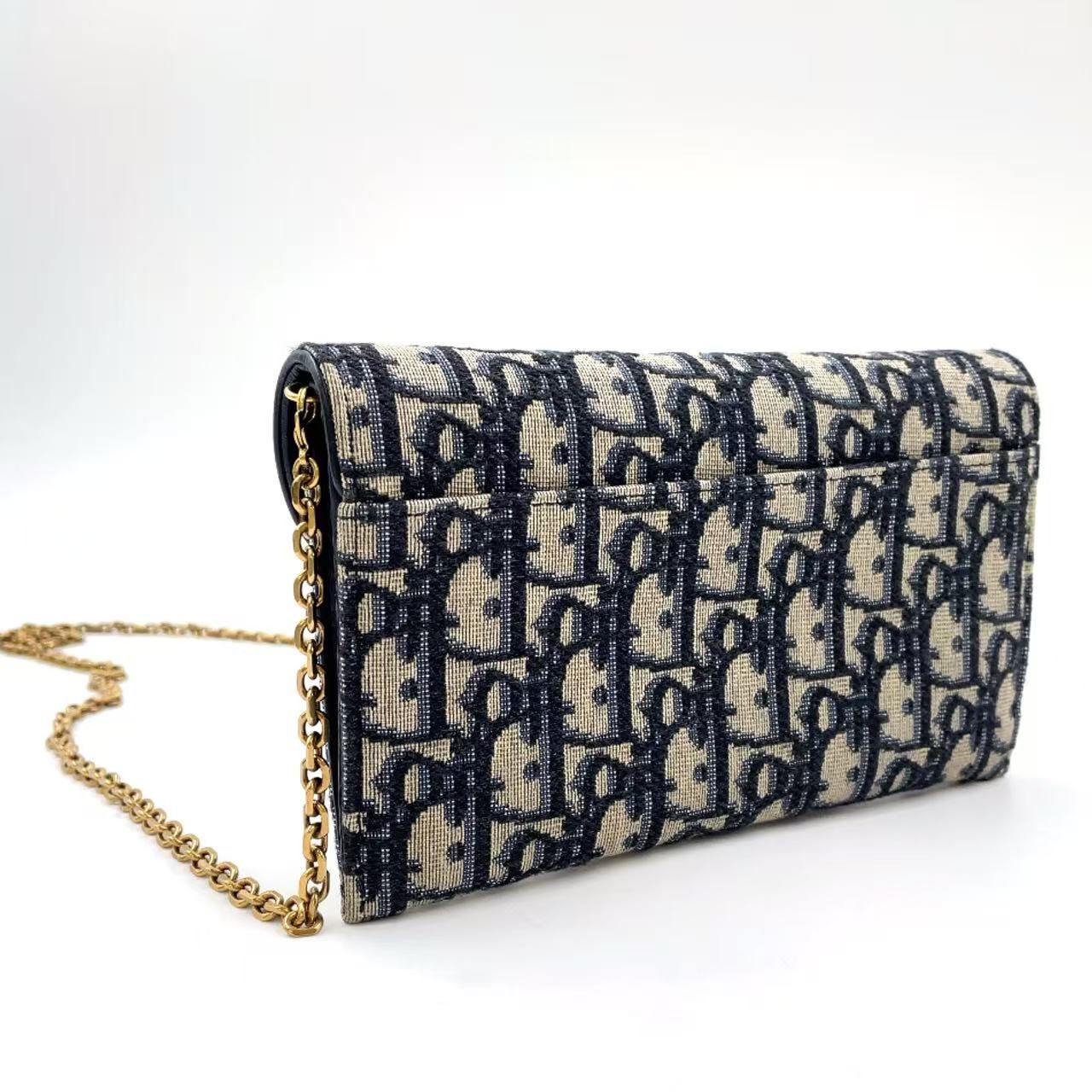 Christian Dior サドル ウォレット オン チェーン オブリーク