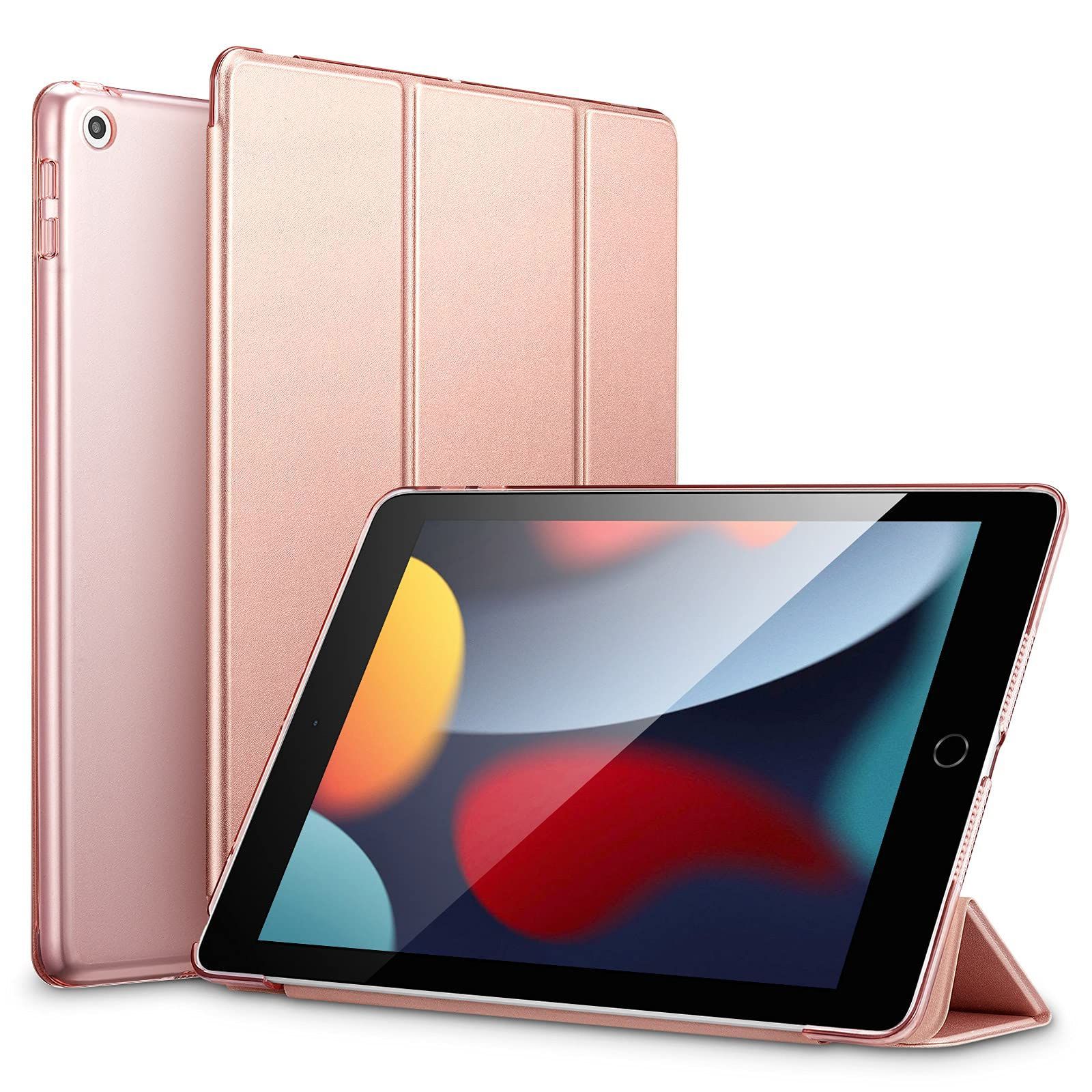 iPad ケース 10.2 第7 9世代 半透明オートスリープダークグリーン