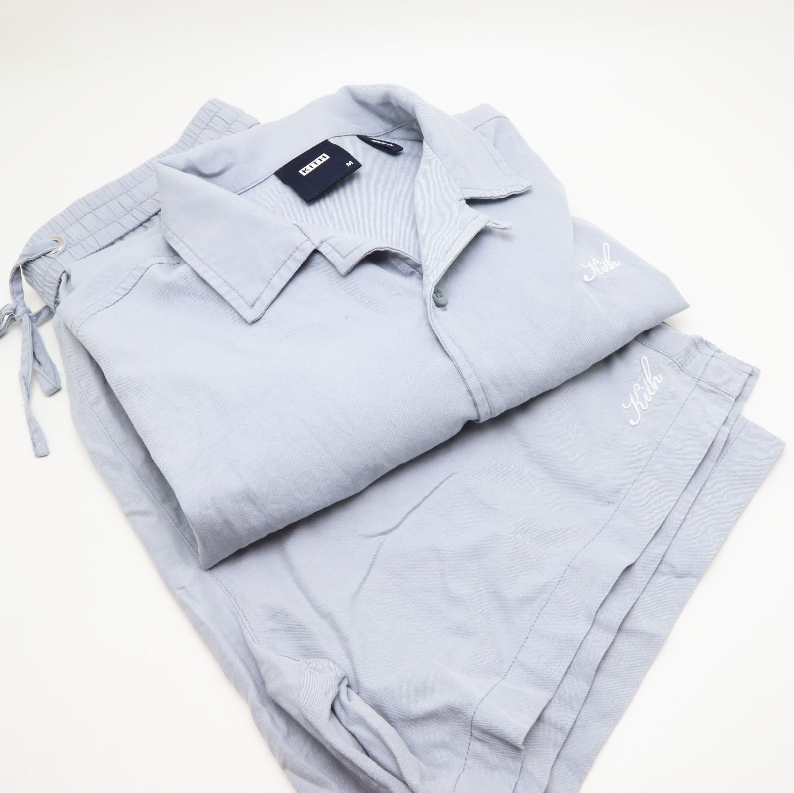 KITH セットアップ シャツ ハーフパンツ ブルー 短パン トップス 半袖 