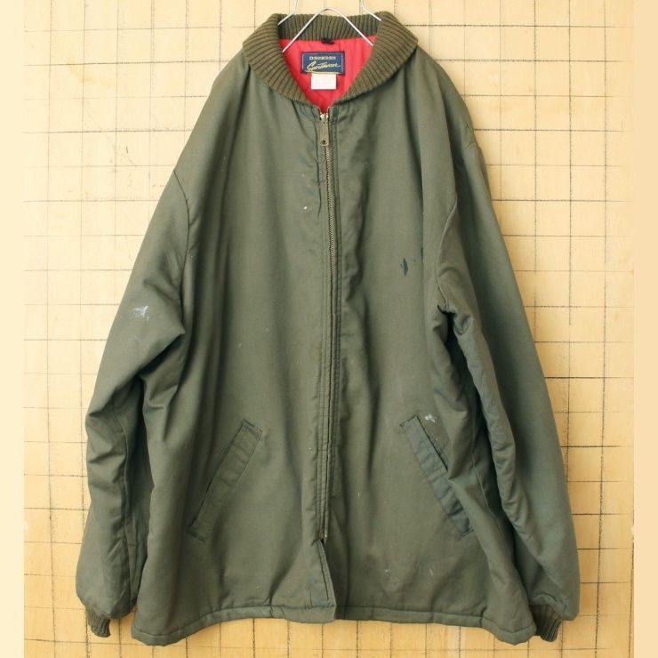 70s USA製OSHKOSHファラオワークジャケット グリーンXL aw128 - ブルゾン