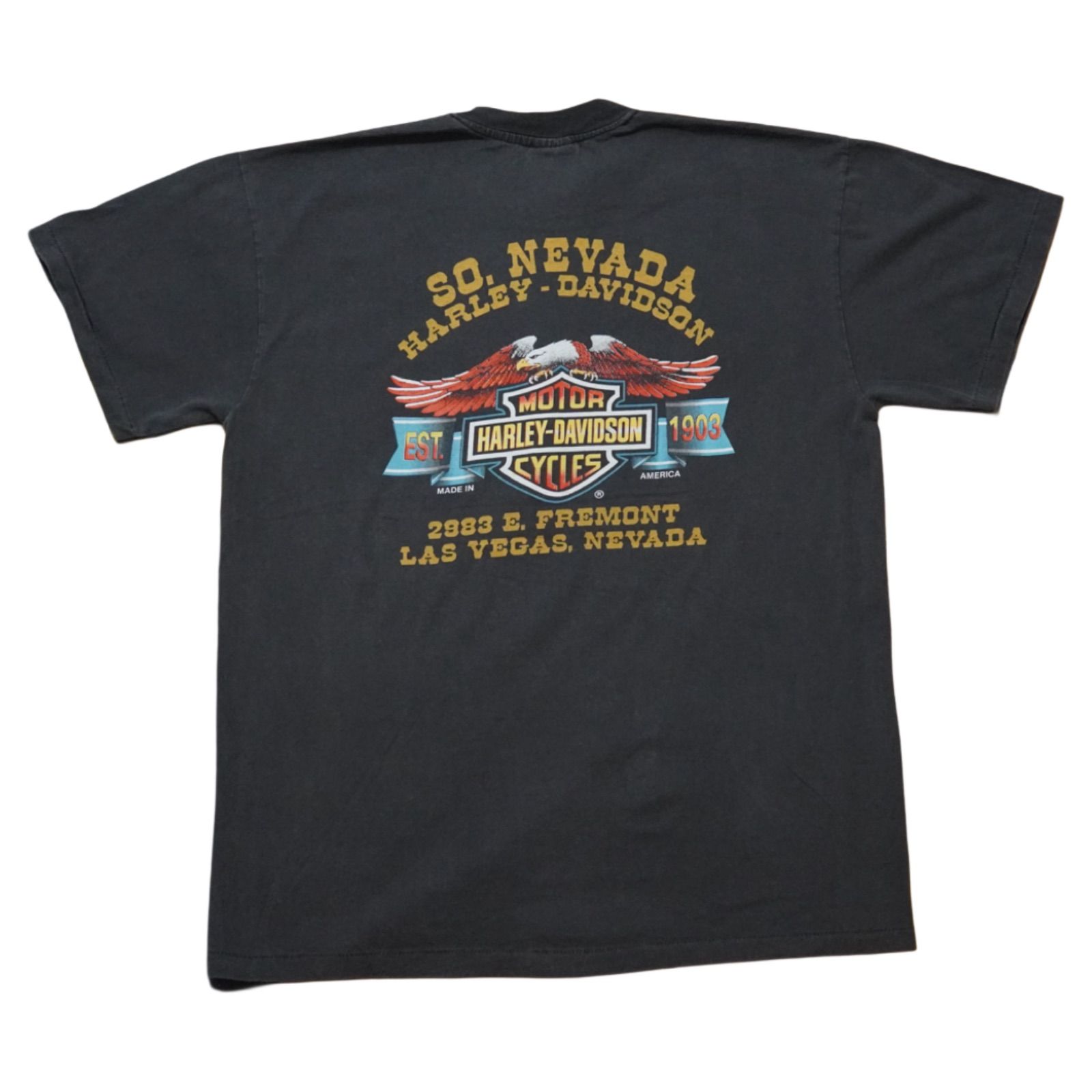 【最新入荷】 ハーレーダビッドソン Tシャツ L ブラック 80s デザイン USA製 記念グッズ