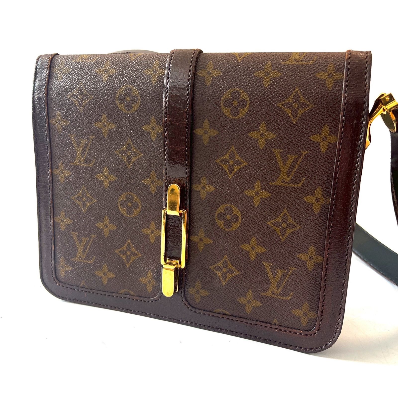 ヴィンテージ　Louis Vuitton ショルダーバッグ ブラウン ルイヴィトン ショルダーバッグ ロンポアン モノグラム