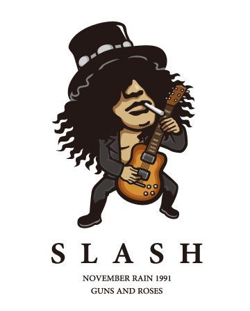 SLASH ガンズ スラッシュ イラスト デザイン Tシャツ - メルカリ