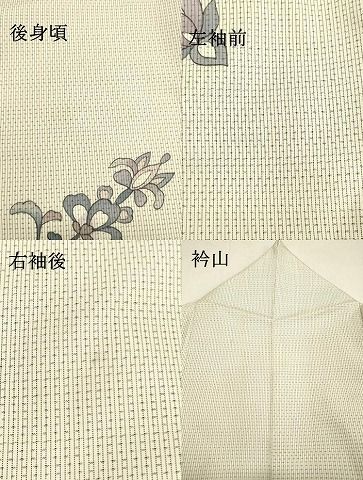 平和屋着物○本場縞大島紬 訪問着 作家物 洋花唐草文 正絹 逸品