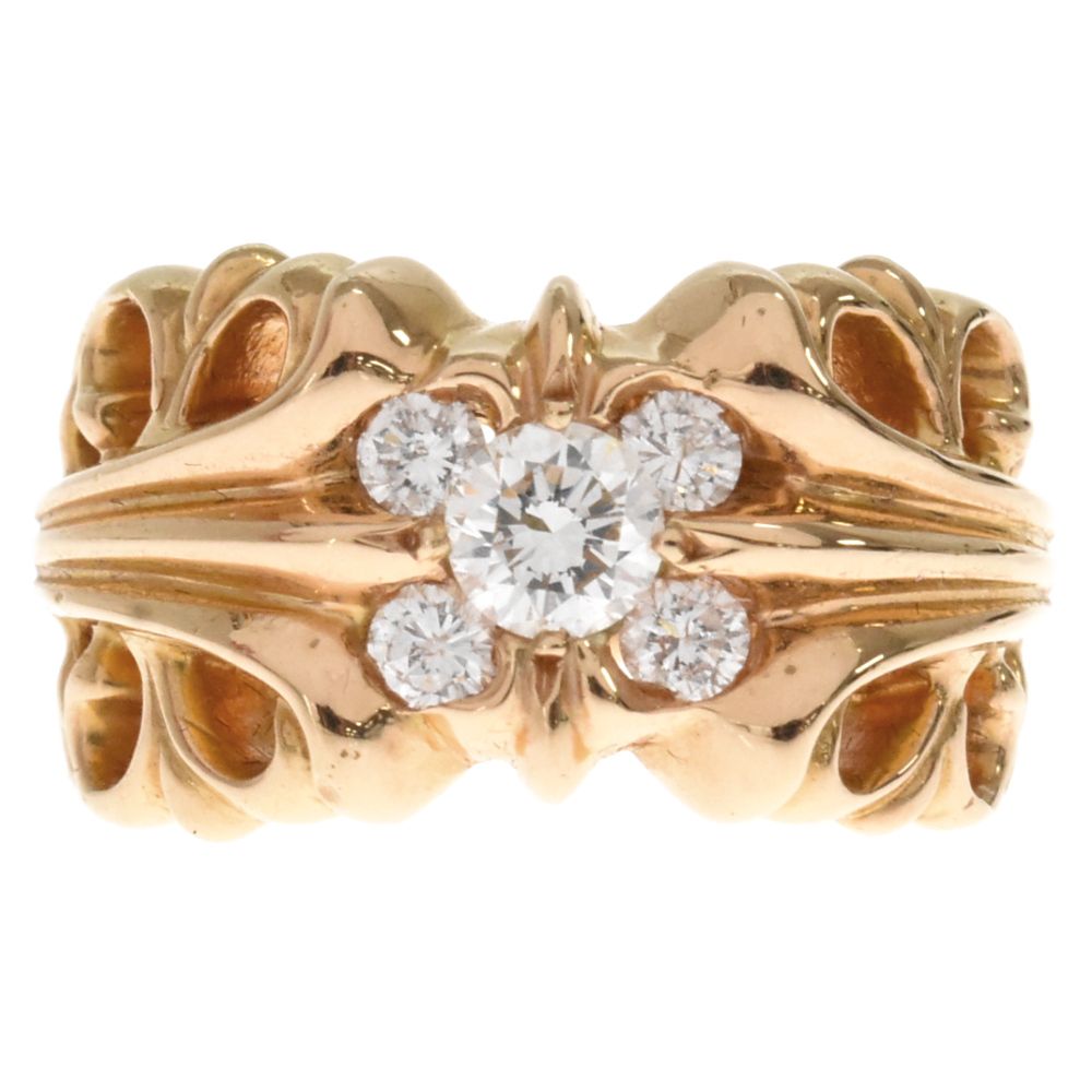 CHROME HEARTS クロムハーツ 22K K&T 5PT DIA 5ポイントダイヤ/ゴールドリング 16号 CHROME HEARTS (クロムハーツ) 22K K&T 5PT DIA 5ポイントダイヤ