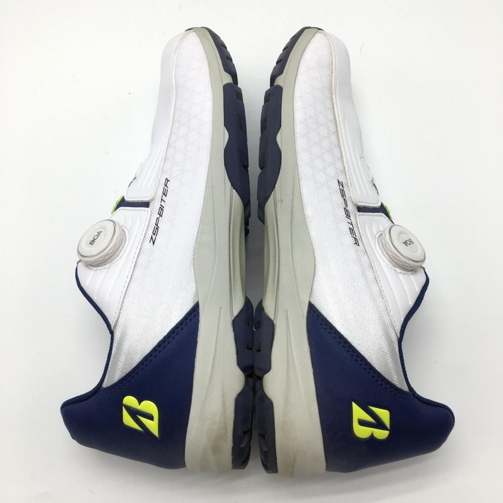 ブリヂストン ゴルフシューズ 白×ネイビー SHG350 ゼロ・スパイク