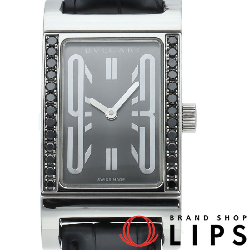 ブルガリ レッタンゴロ レディース時計 ブラックダイヤベゼル RT39SL  