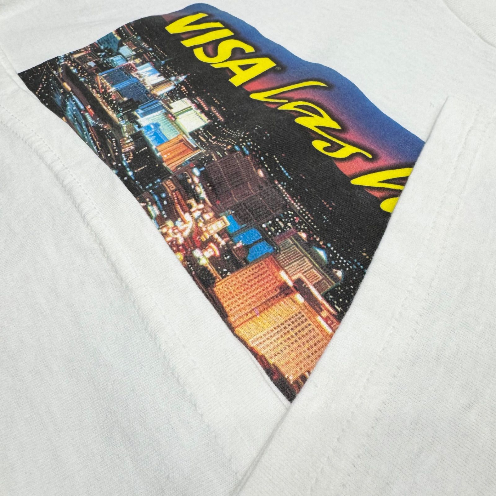 00s VISA Las Vegas Card Print T-shirt Tee ビザ ラスベガス カード 
