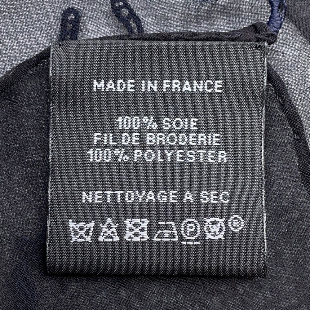エルメス スカーフ カレ100 マルチチャーム Multicharms 刺繍 シルク HERMES シルクモスリン 黒 NICORILABO_COM