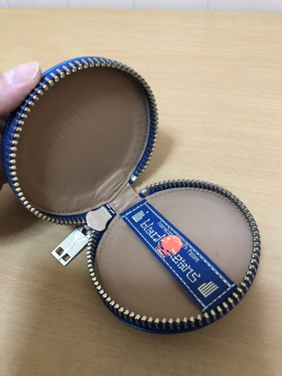 福岡 ブラックミーンズ blackmeans 刺繍コインケース レザー 小物入れ メタリックブルー FK その他 小物
