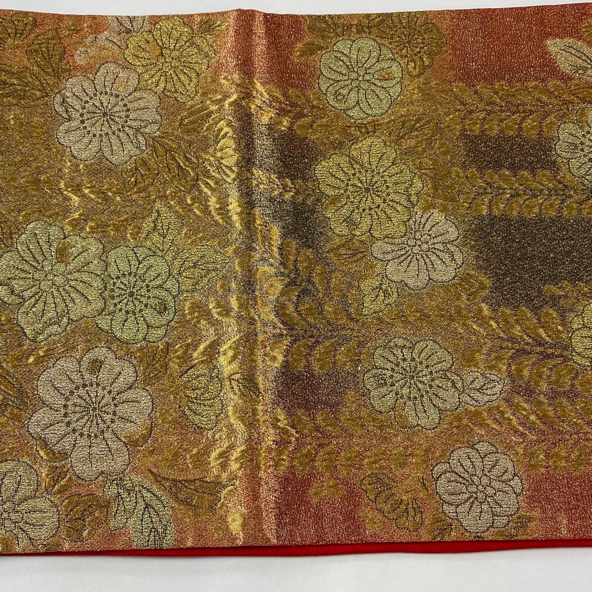 袋帯 美品 秀品 草花 金糸 箔 金色 六通 正絹 【中古】 - メルカリ
