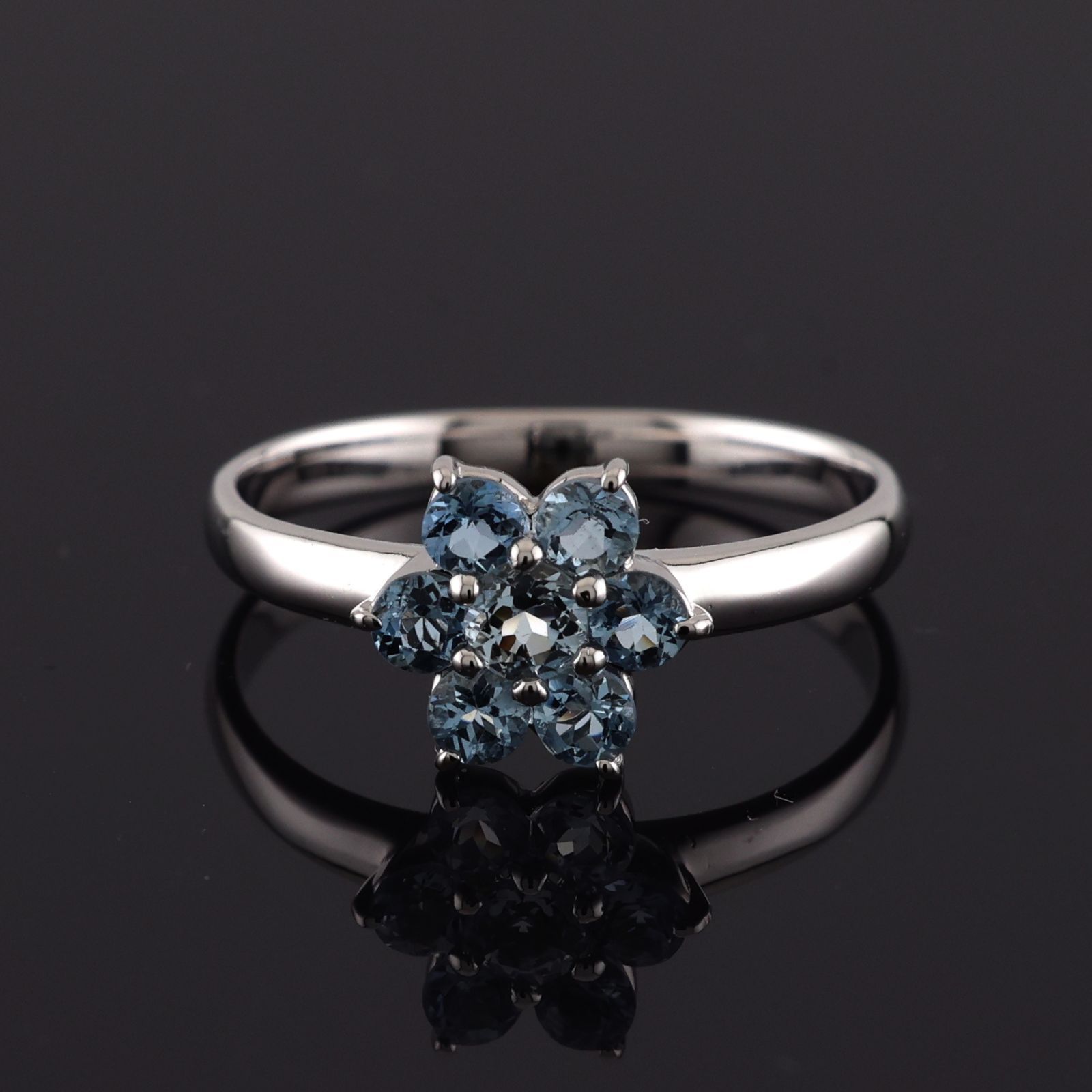 K14WG アクアマリン リング #13 割引 K14WG アクアマリン リング #13